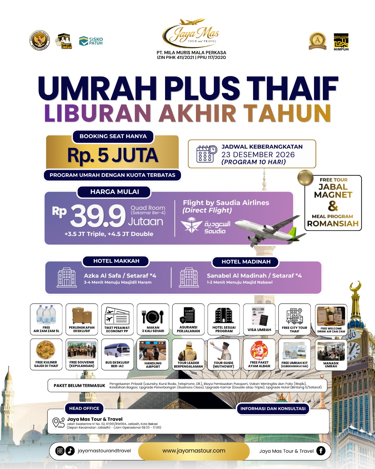 Umrah Plus Thaif Liburan Akhir Tahun