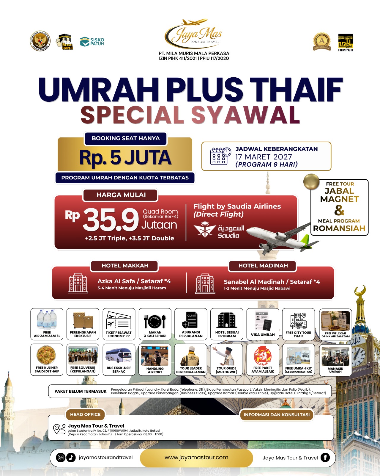 Umrah Plus Thaif Special Syawal