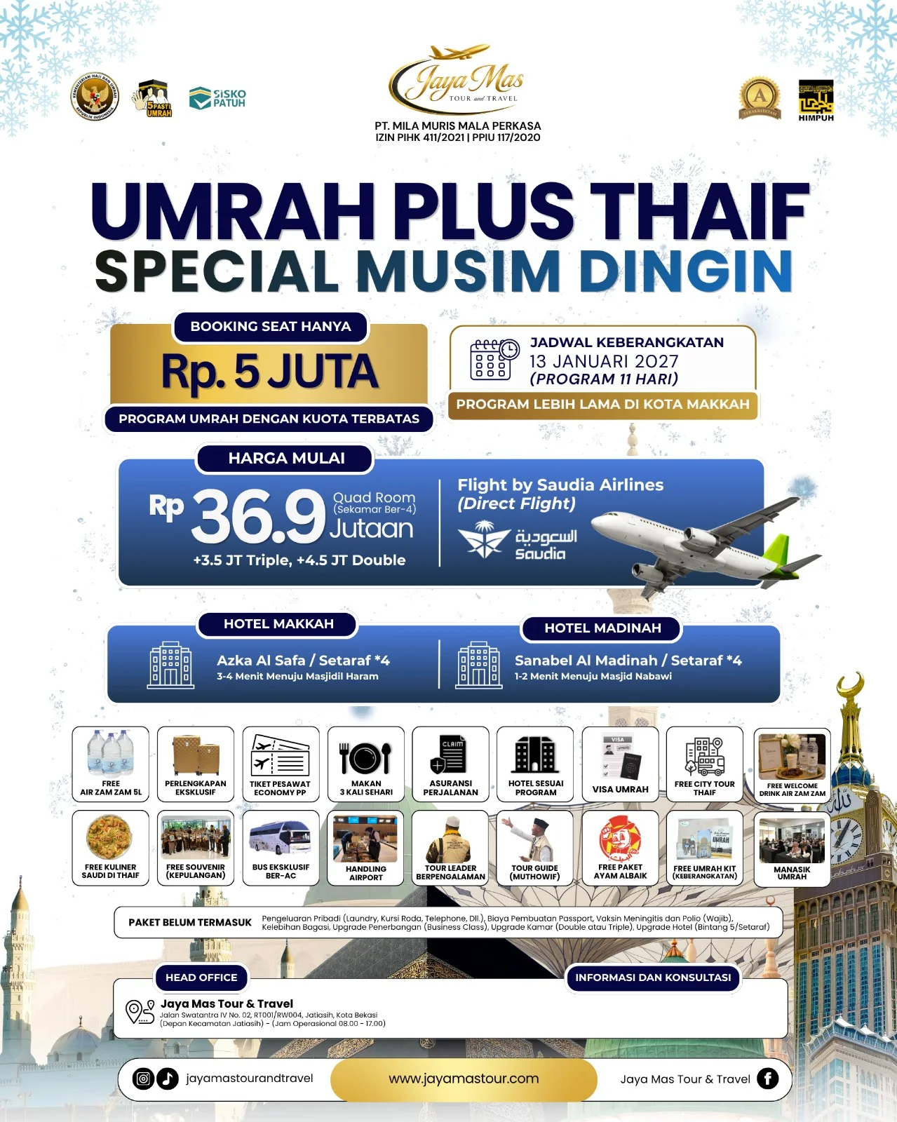 Umrah Plus Thaif Special Musim Dingin