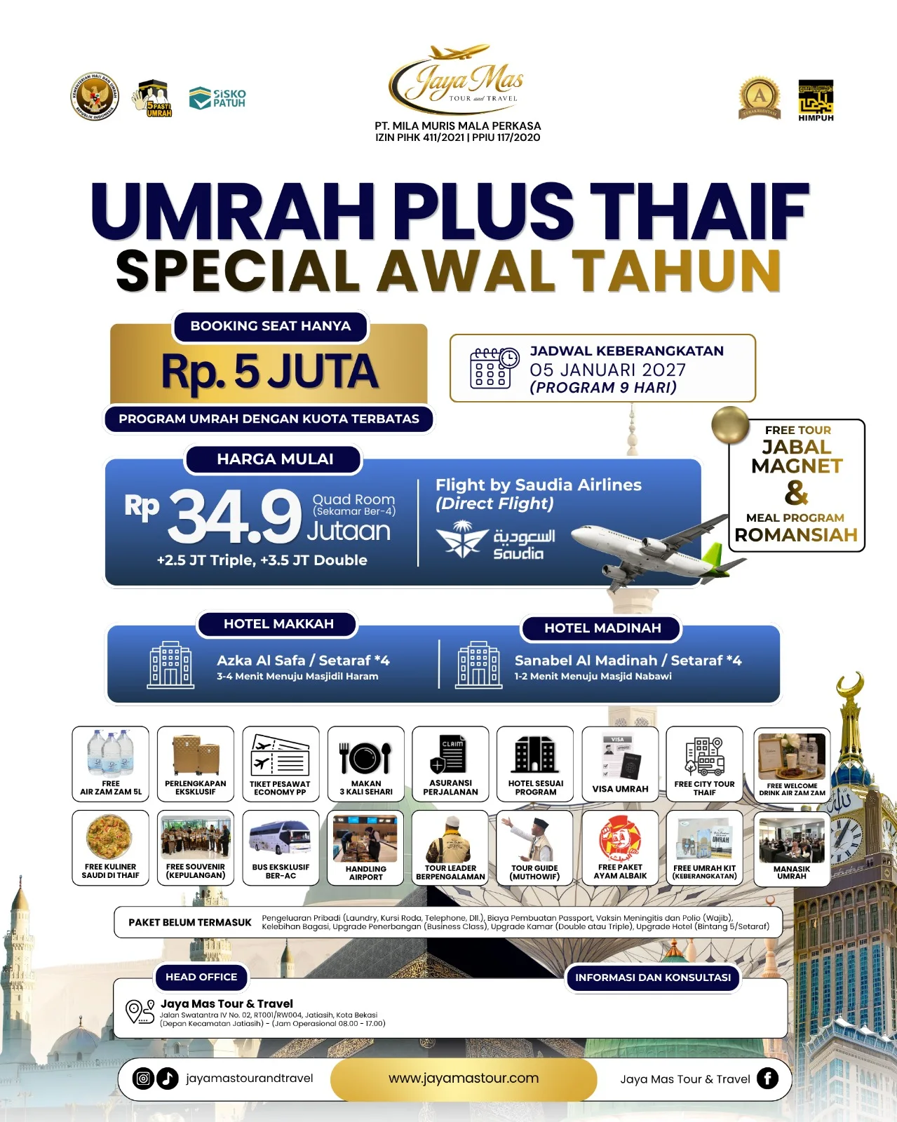 Umrah Plus Thaif Special Awal Tahun
